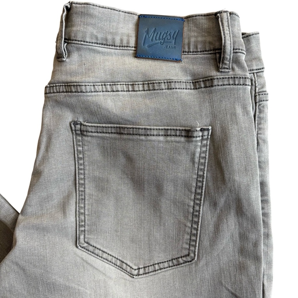 Mugsy Men's ‘Beans’ style No. FLX3NMG Gray Jeans 34 x 30 stretch